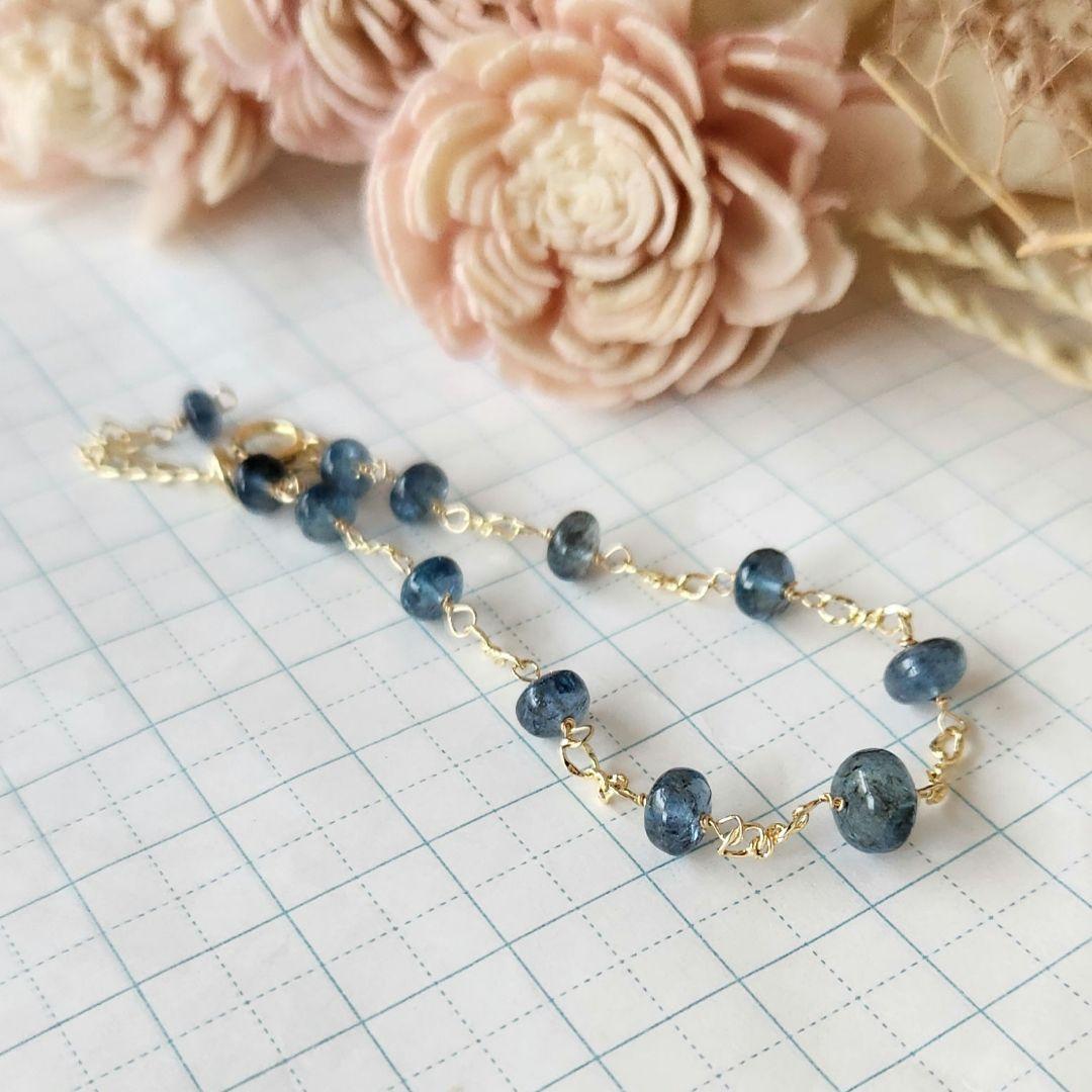 ✳️Q′sB✳️１４kgfサンタマリアカラーアクアマリンブレスレット