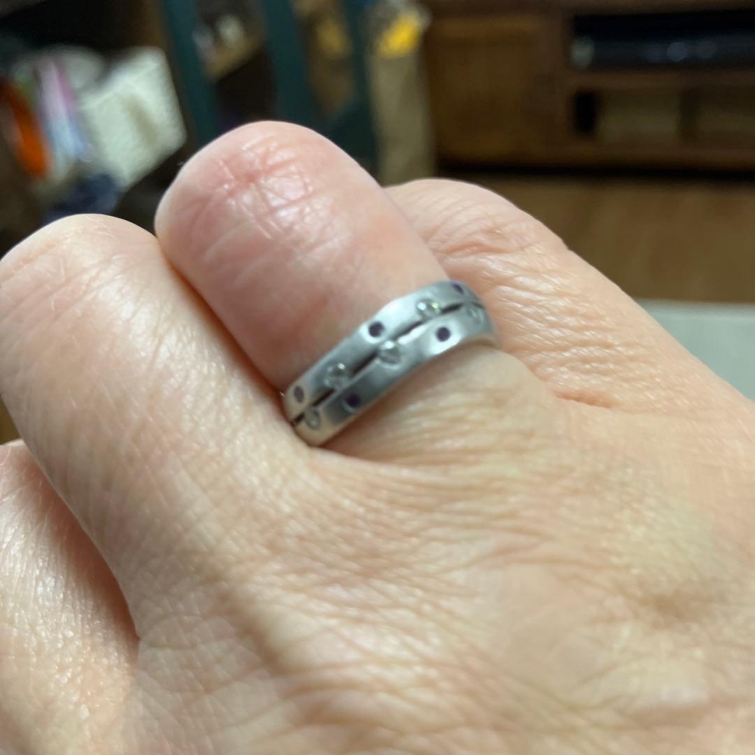 プラチナリング　ダイヤと色石値下げ❗️