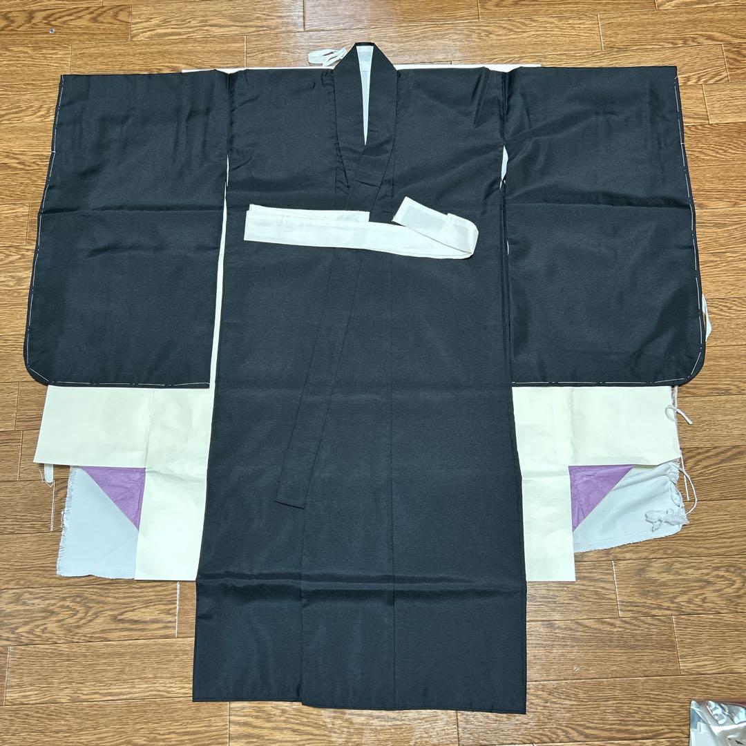 七五三 5歳 男の子 着物・袴セット 黒 かっこいい 富士山 兜 袴 七五三