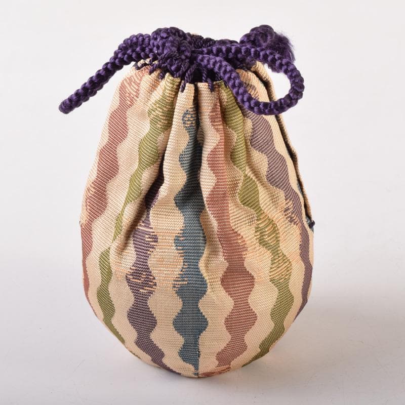 茶道具　備前焼　山本雄一造　茶入　仕覆付　共箱　V　7102