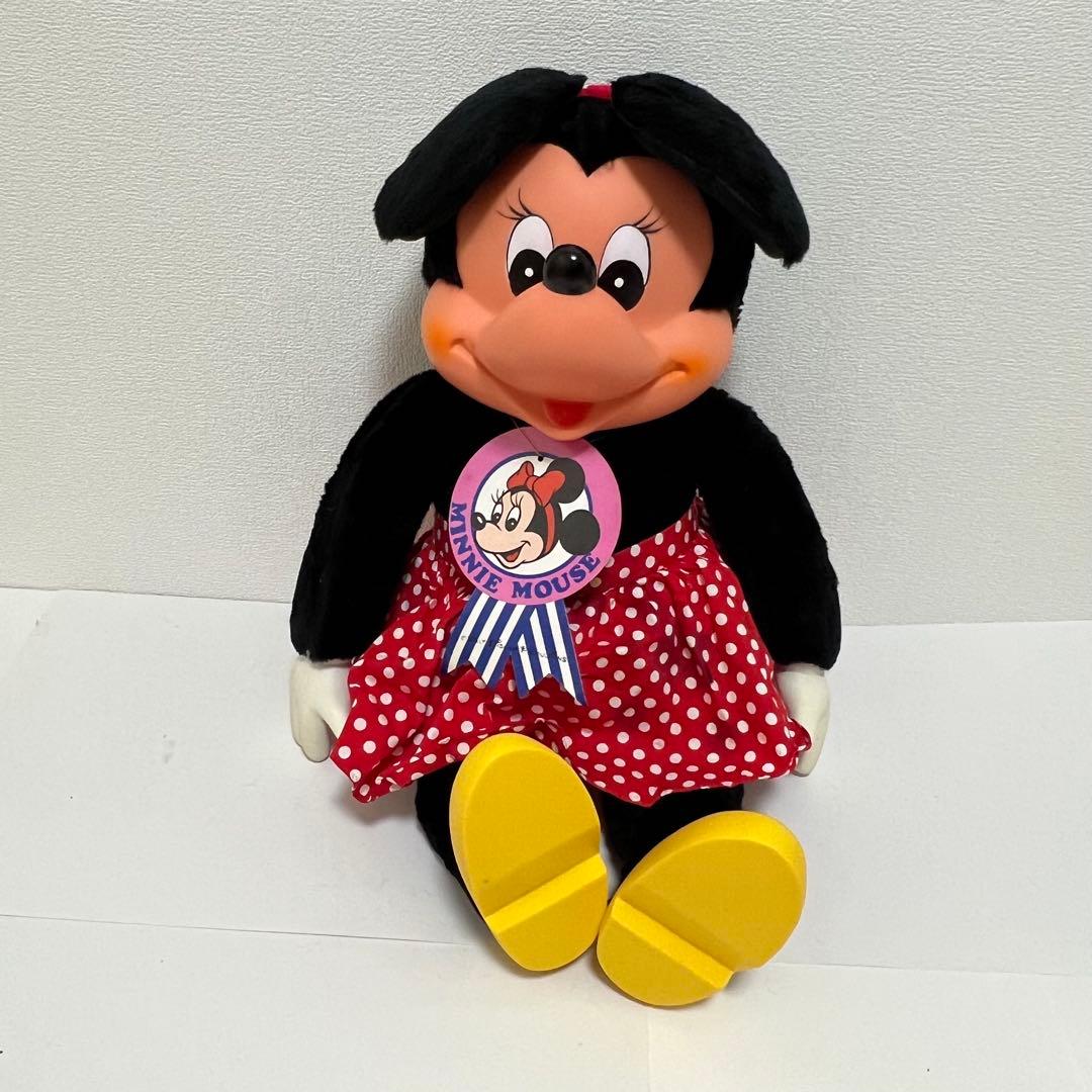 ミッキーマウス　ミニーマウス　ヤングエポック　ぬいぐるみ人形　レトロ　レア希少