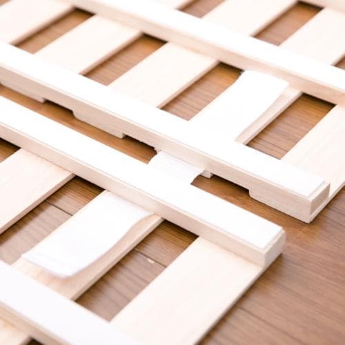 すのこベッド 折りたたみ 天然桐 四つ折り ベッドフレーム 木製 ダブル 4折桐