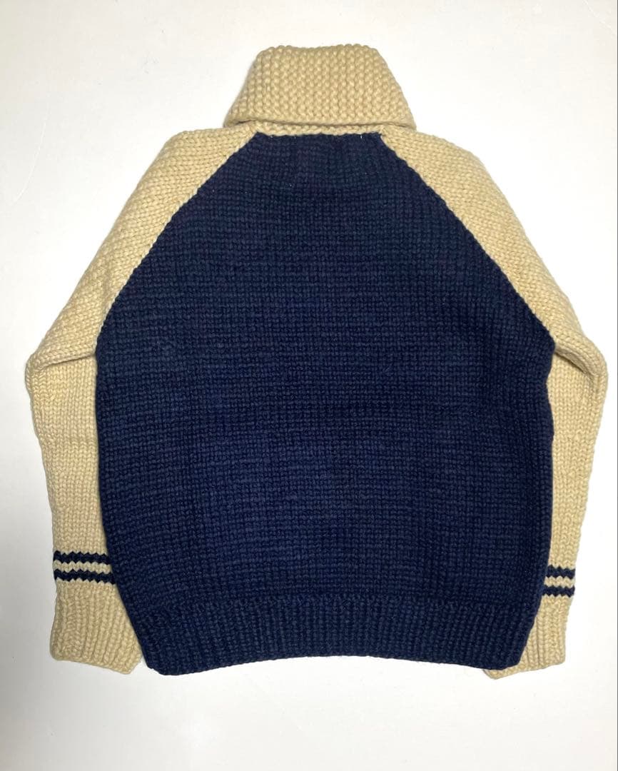 カナディアンセーター　カウチンセーター　ローゲージ ニットジャケット　カナダ製