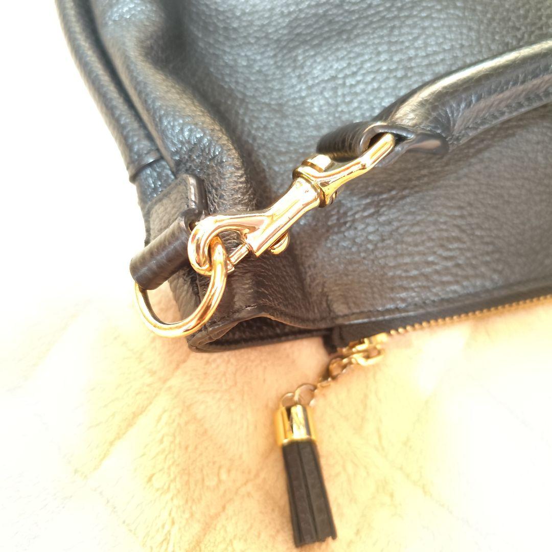 ATAO ブラックレザー ショルダーバッグ