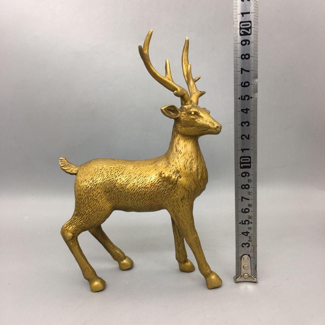 銅製 梅花鹿 応接間 玄関 引っ越し新居オフィス 招財 開運 風水 装飾品 置物