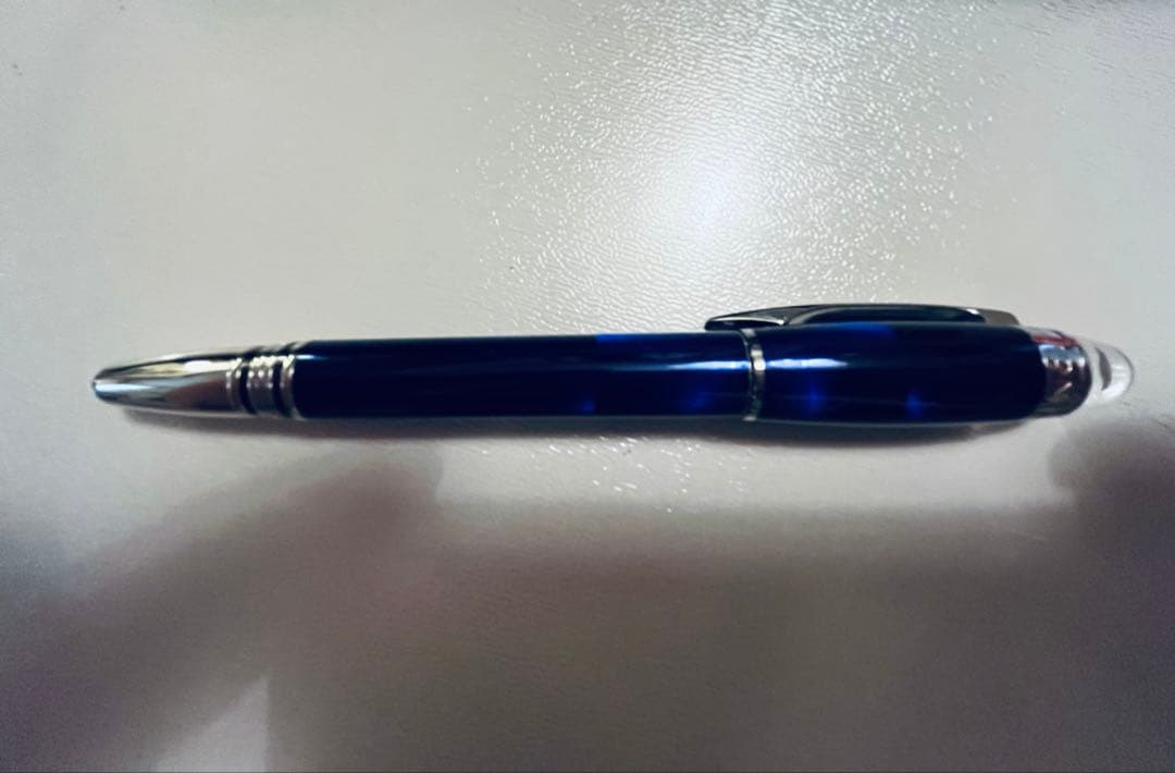 美品モンブラン スターウォーカー クールブルー ファインライナー　ローラーボール