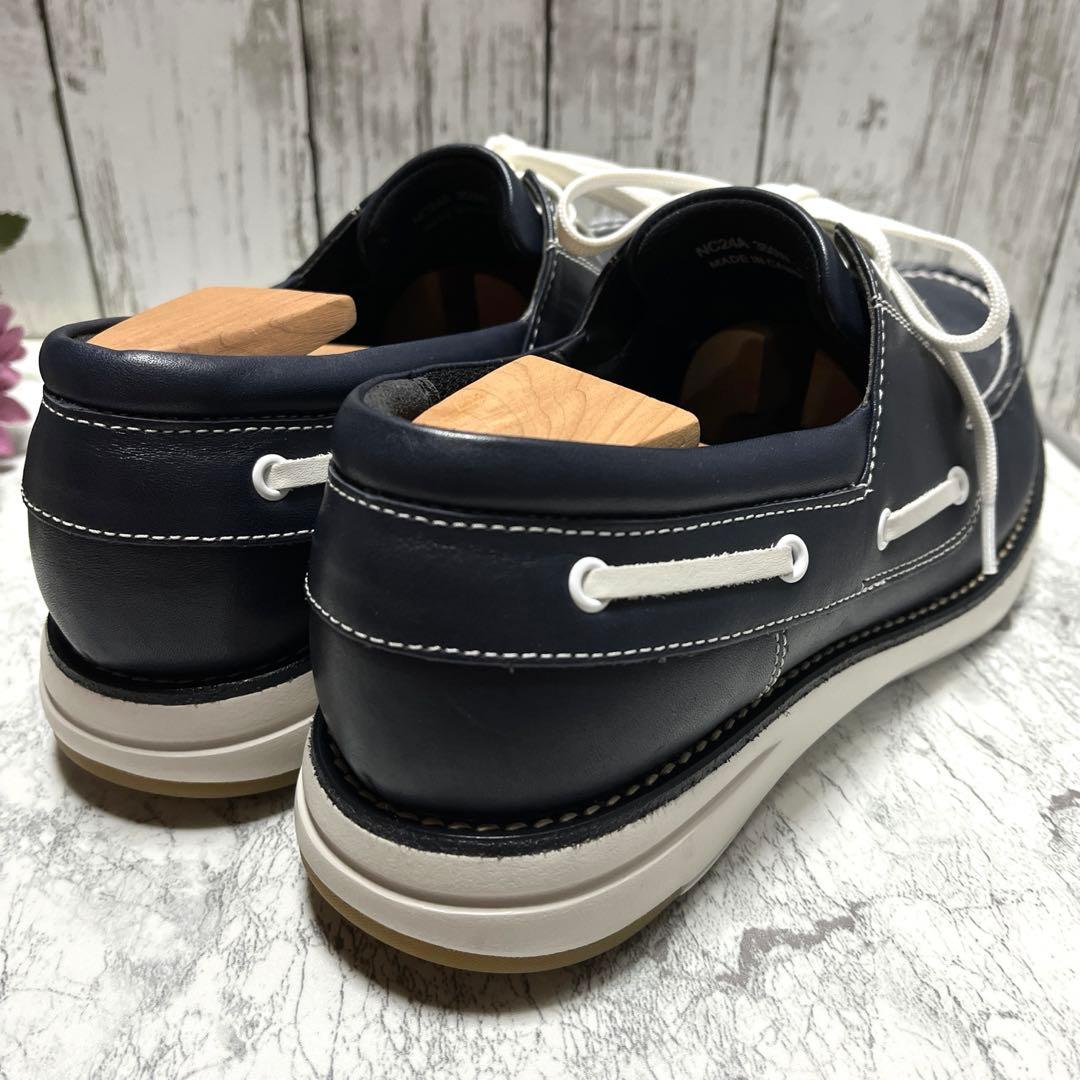 美品✨リーガルウオーカー 新作 モカシューズ デッキシューズ(25.5)ネイビー
