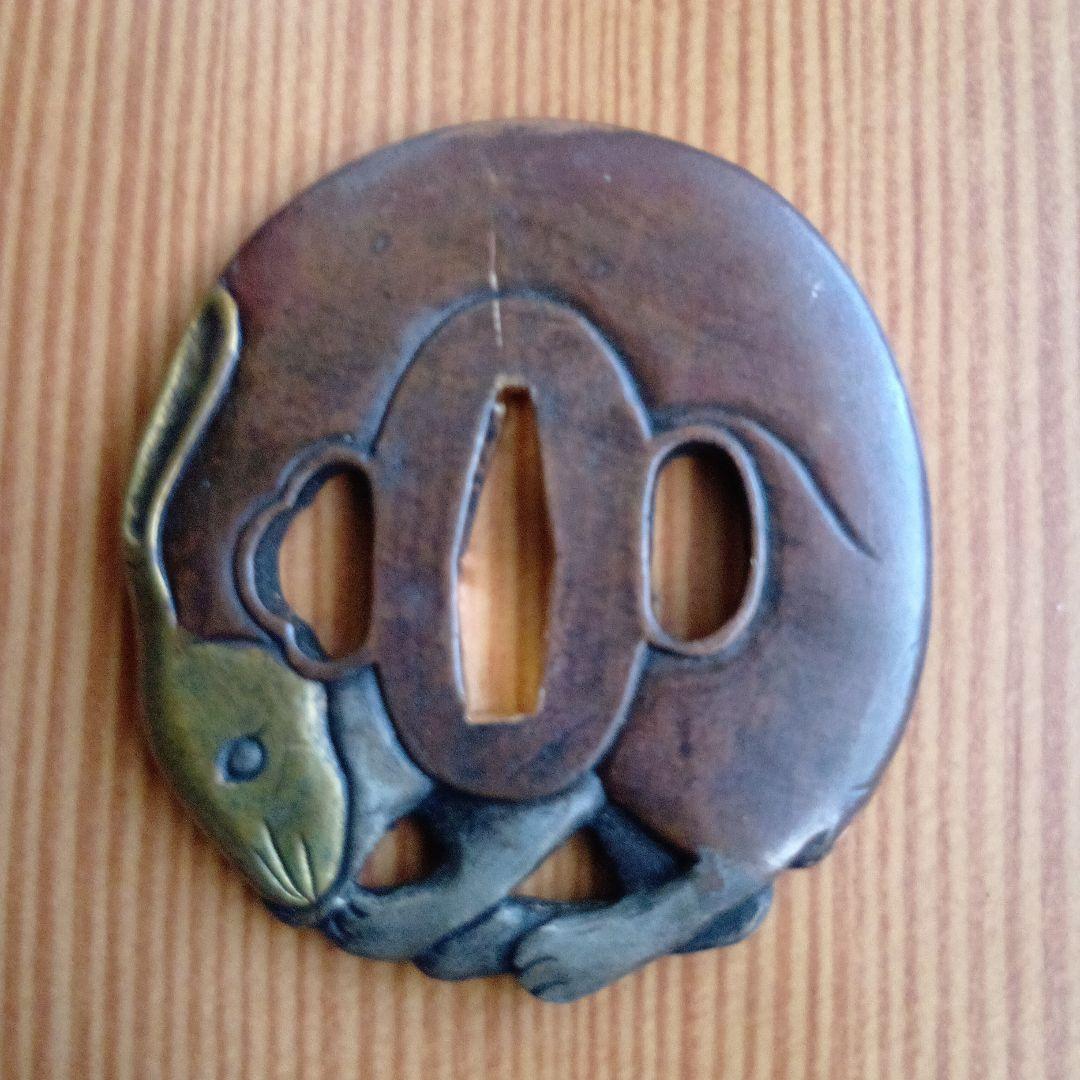 ウサギデザイン 鍔(つば) 金属製