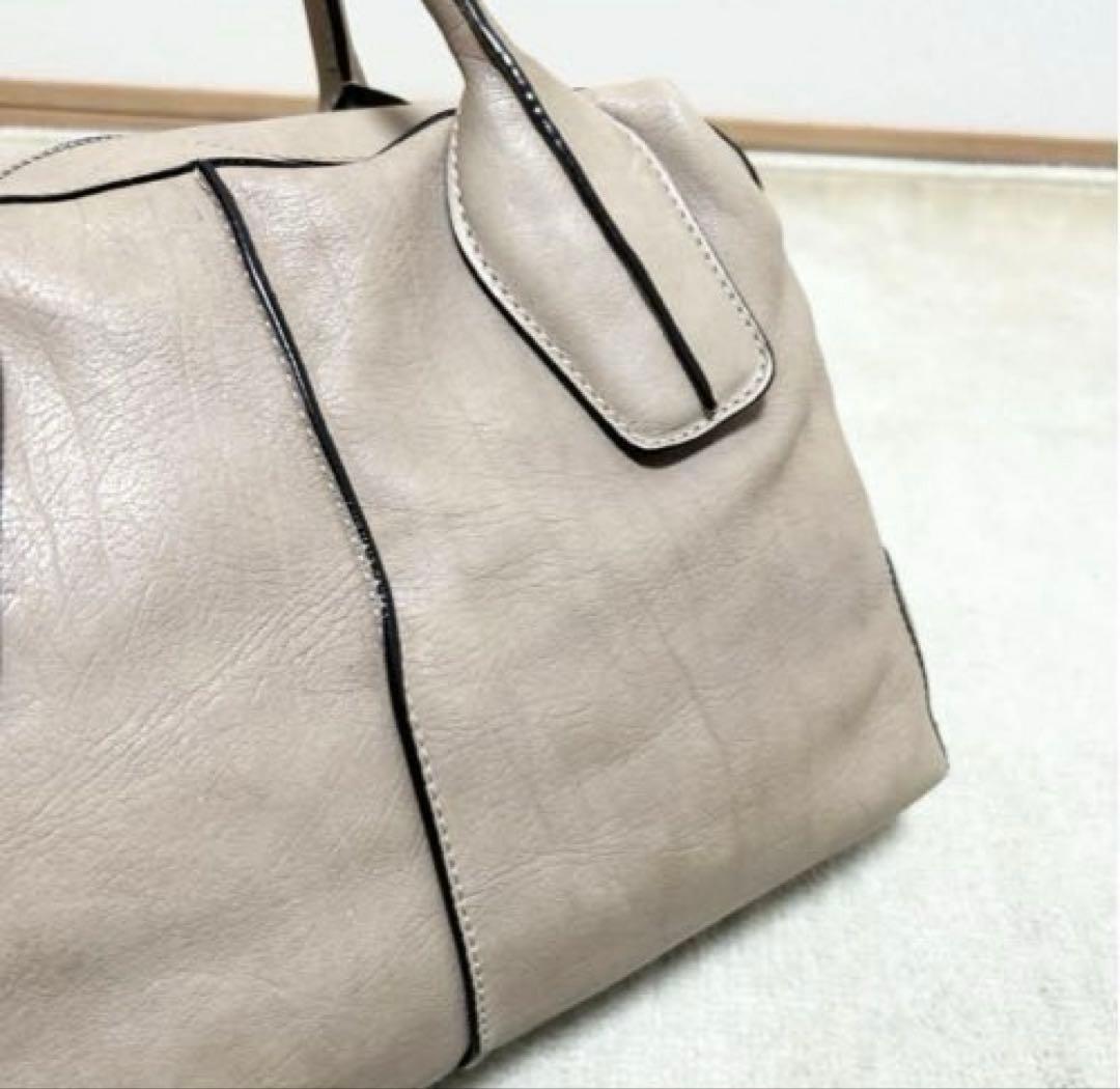 美品　トッズ　TOD'S Dスタイリングバッグ　ベージュ
