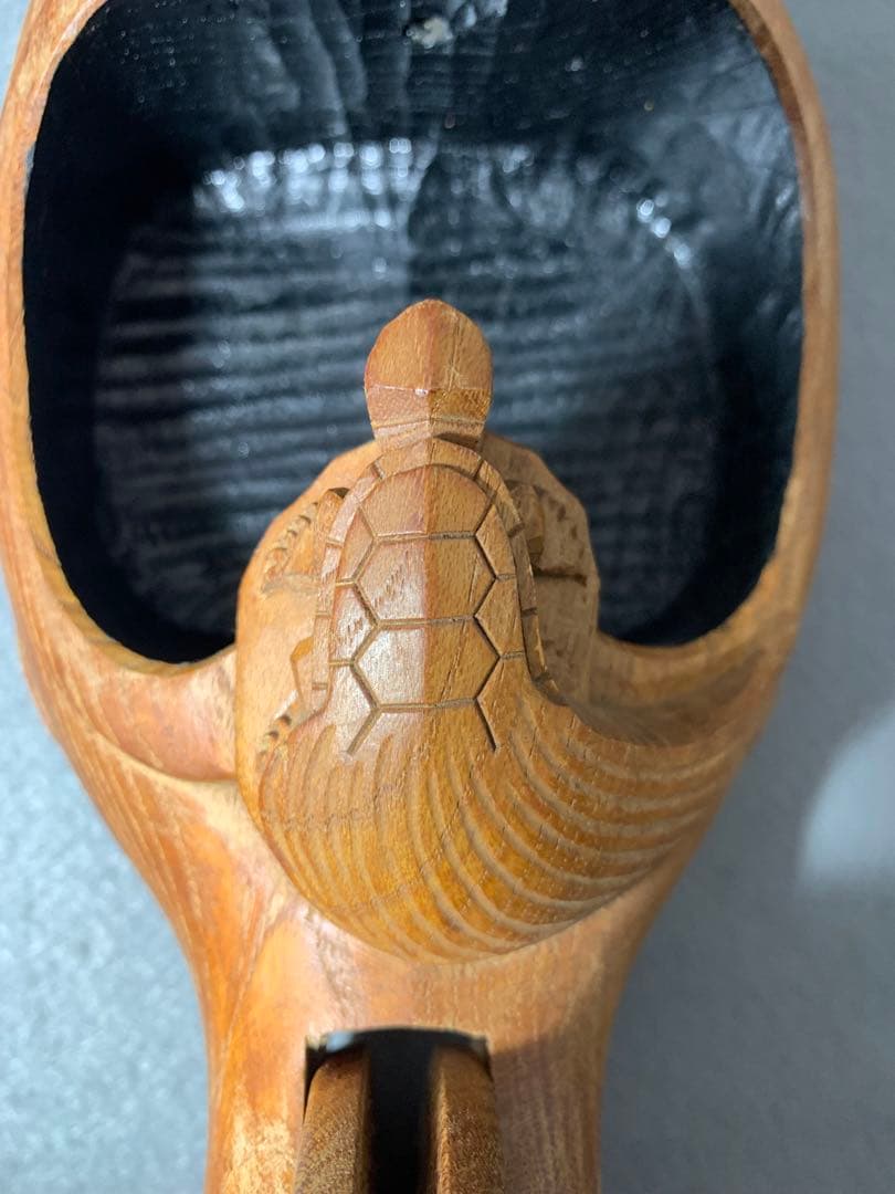 超貴重品 手作り アンチークコレクション 木製墨壺　280mm