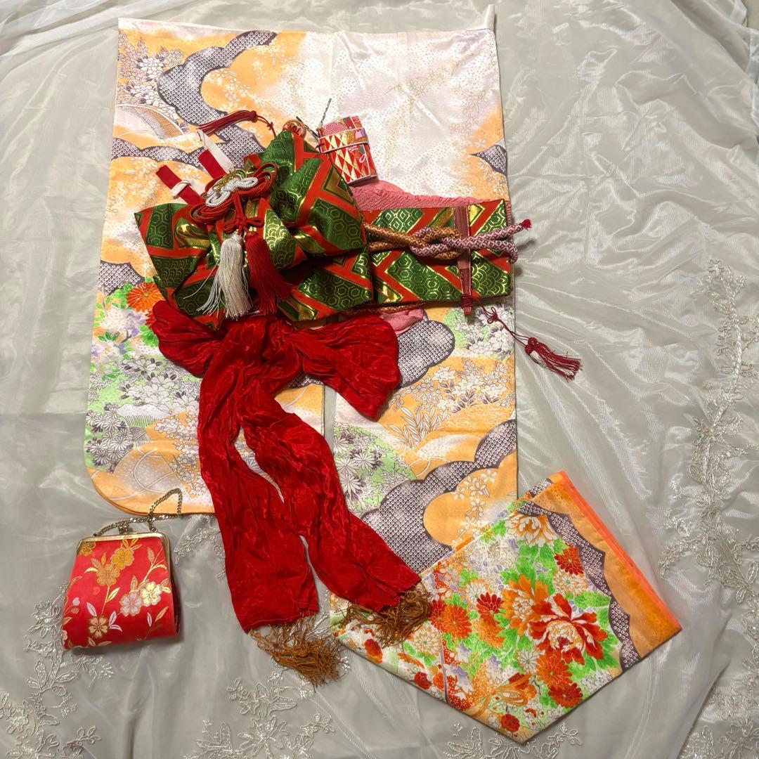 売り切り！本日限定半額！ 七五三 7歳 着物セット 牡丹柄