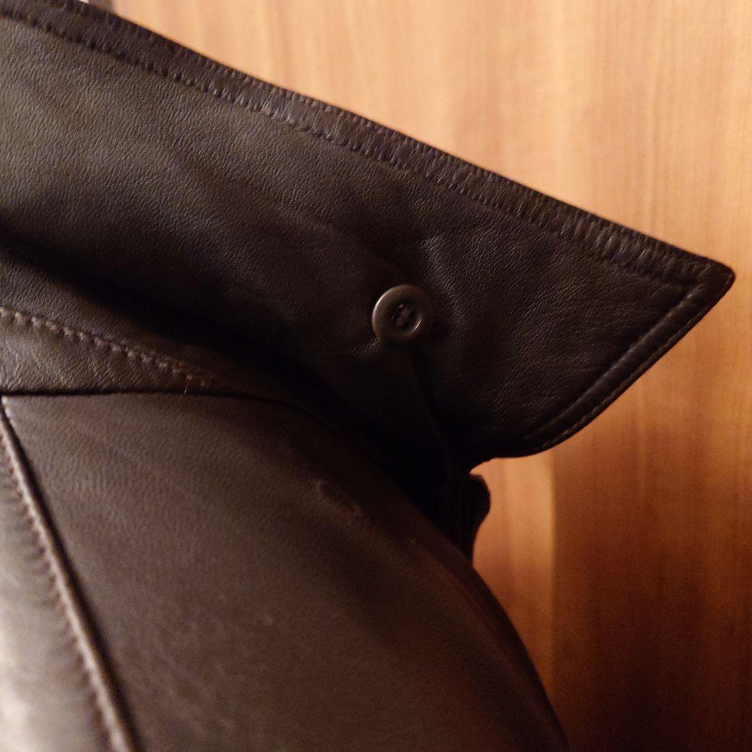 EMPORIO•ARMANI.ファー付き革ジャン.