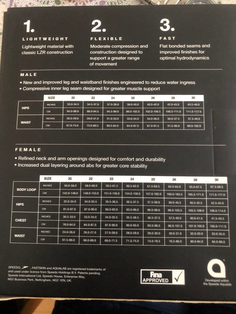 speedo Fastskin LZR Pure Valor ブラック