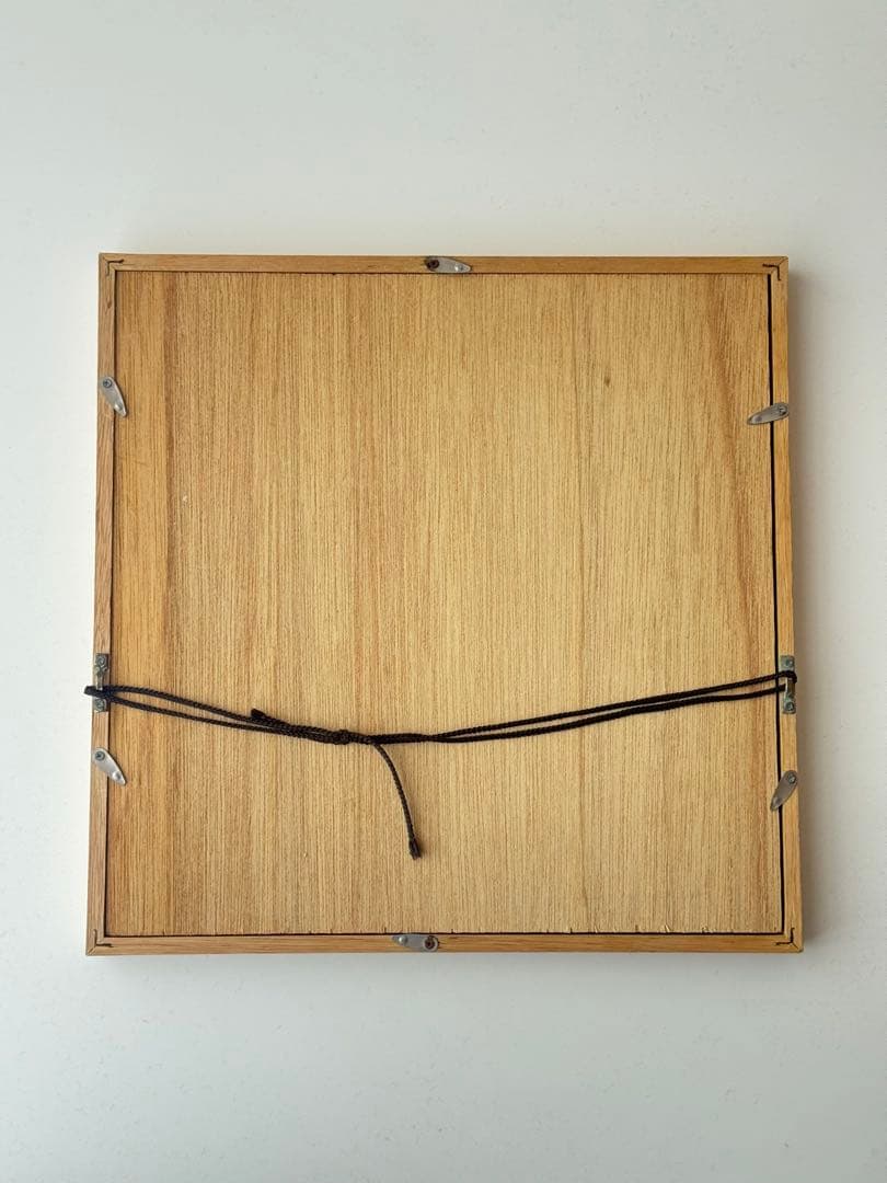 八田豊　版画　現代アート　箔押し　ゴールド　木製額縁　箱有り