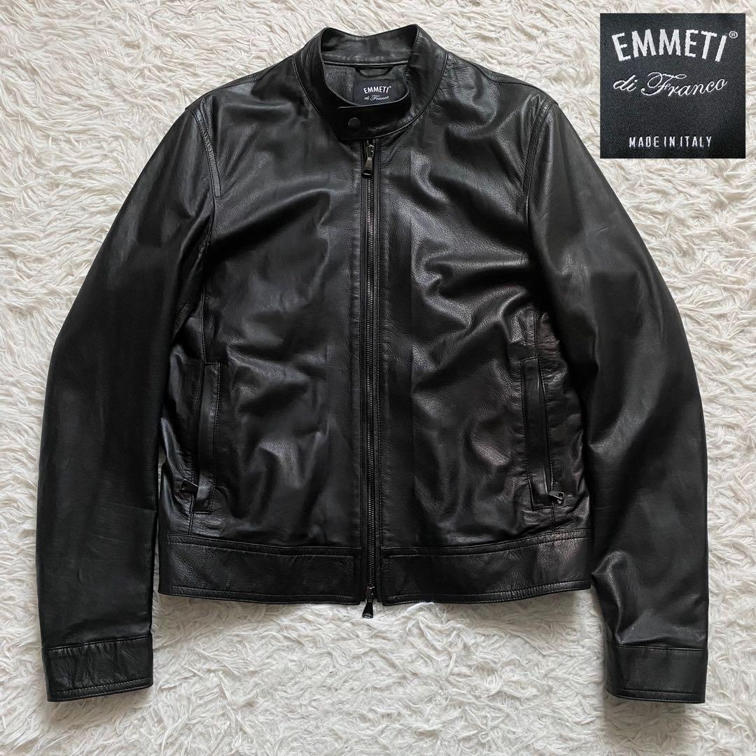 美品■エンメティ　JURI シングル　ライダースジャケット　ラムレザー　ユリ