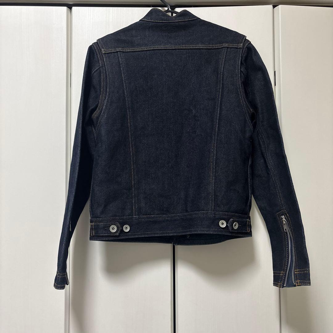 希少 アイアンハート デニムジャケット シングルライダース W36 インディゴ