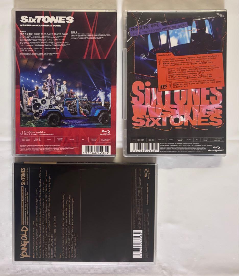 SixTONES「慣声の法則 in DOME」「VVS」「YOUNG OLD」