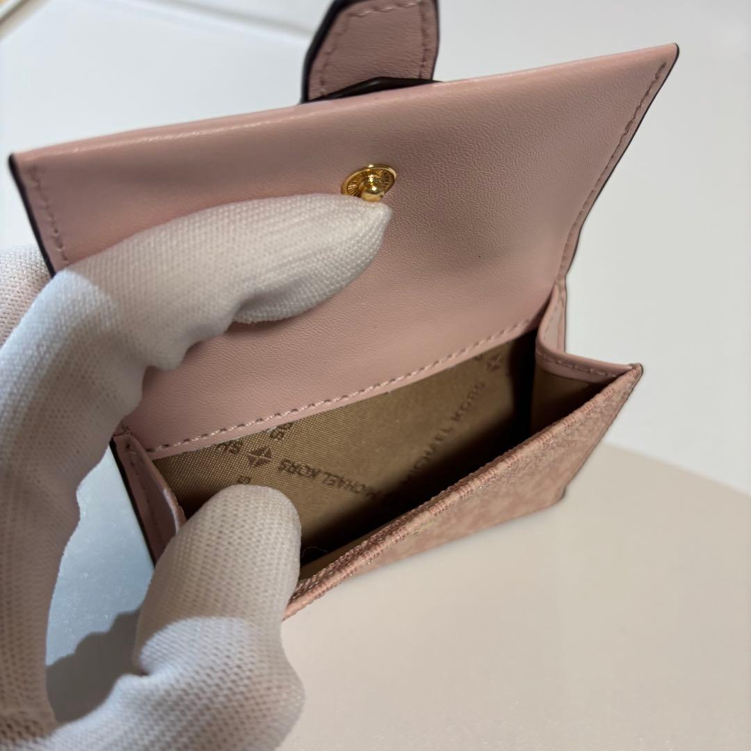 年内売り切ります 新品正規MICHAEL KORS Greenwichピンク財布