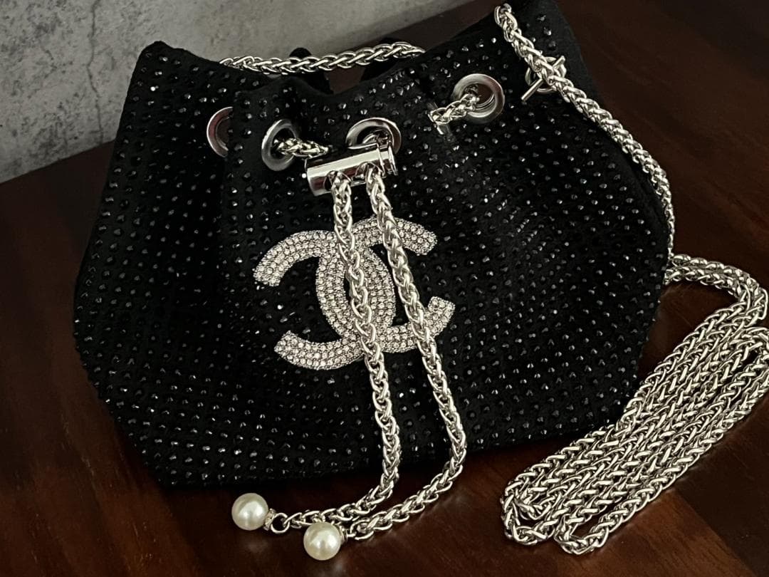 ◆CHANELシャネル チェーンバッグ 巾着 ストーン ココマーク ノベルティ