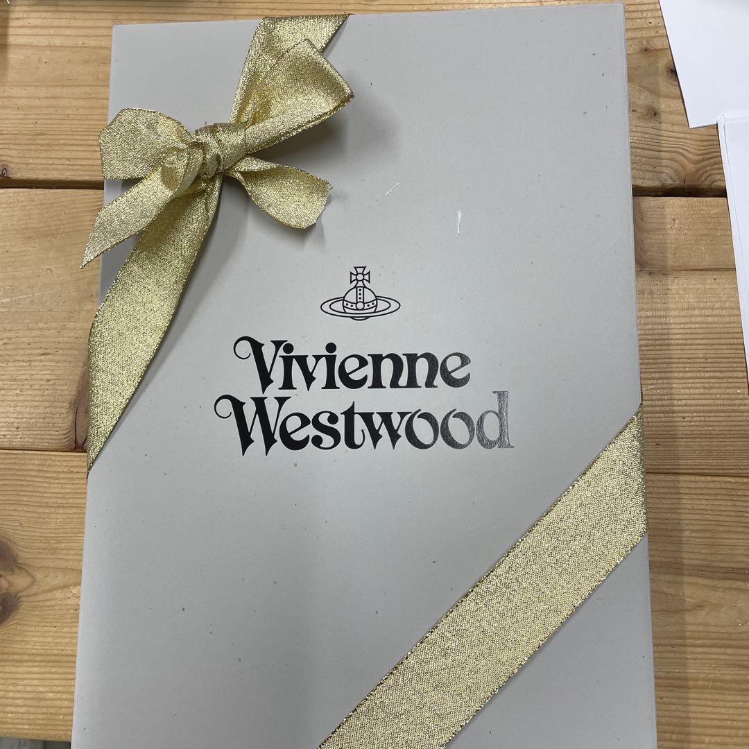 Vivienne Westwood ロゴマフラー ネイビー/イエロー