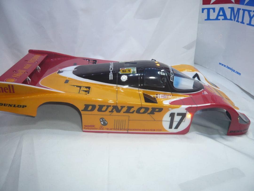 【送料込】タミヤ1/10RCポルシェ956ボディのみ個人塗装済み電飾付きCカー