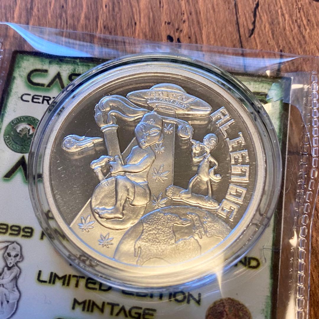 激レア！420枚☆エイリアン シルバー 純銀 銀貨メダル COA付1oz
