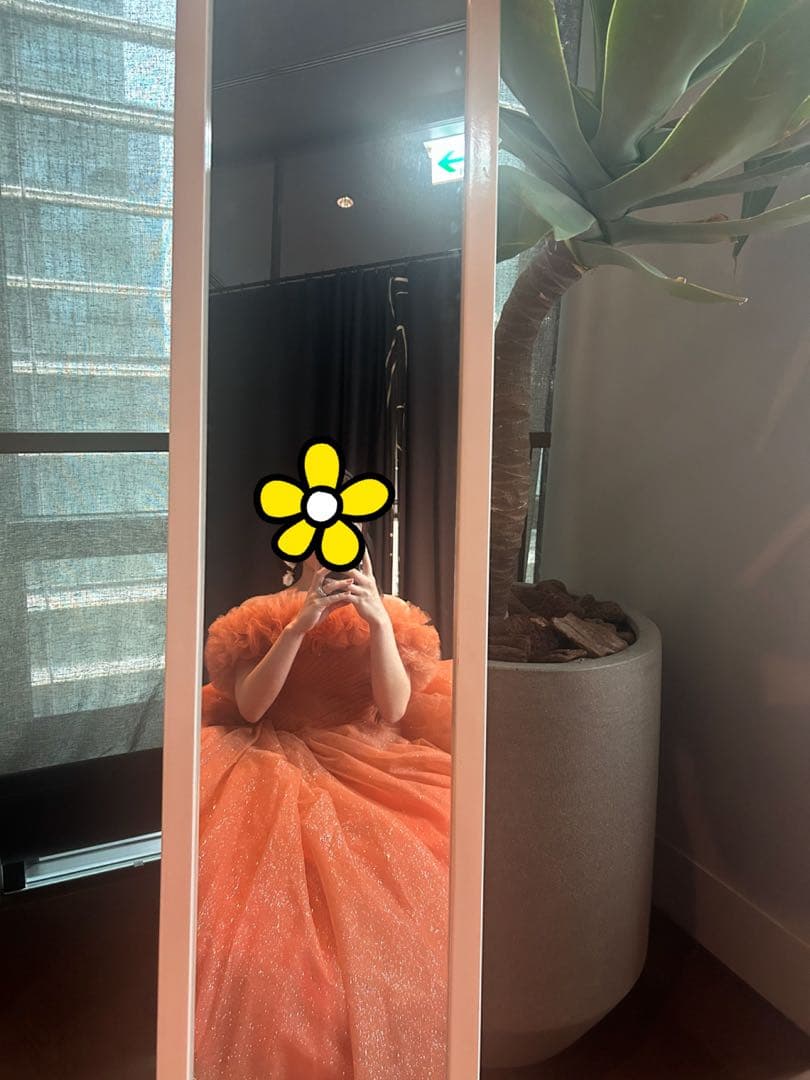 ハツコエンドウ　ジル風　ドレス　テラコッタ