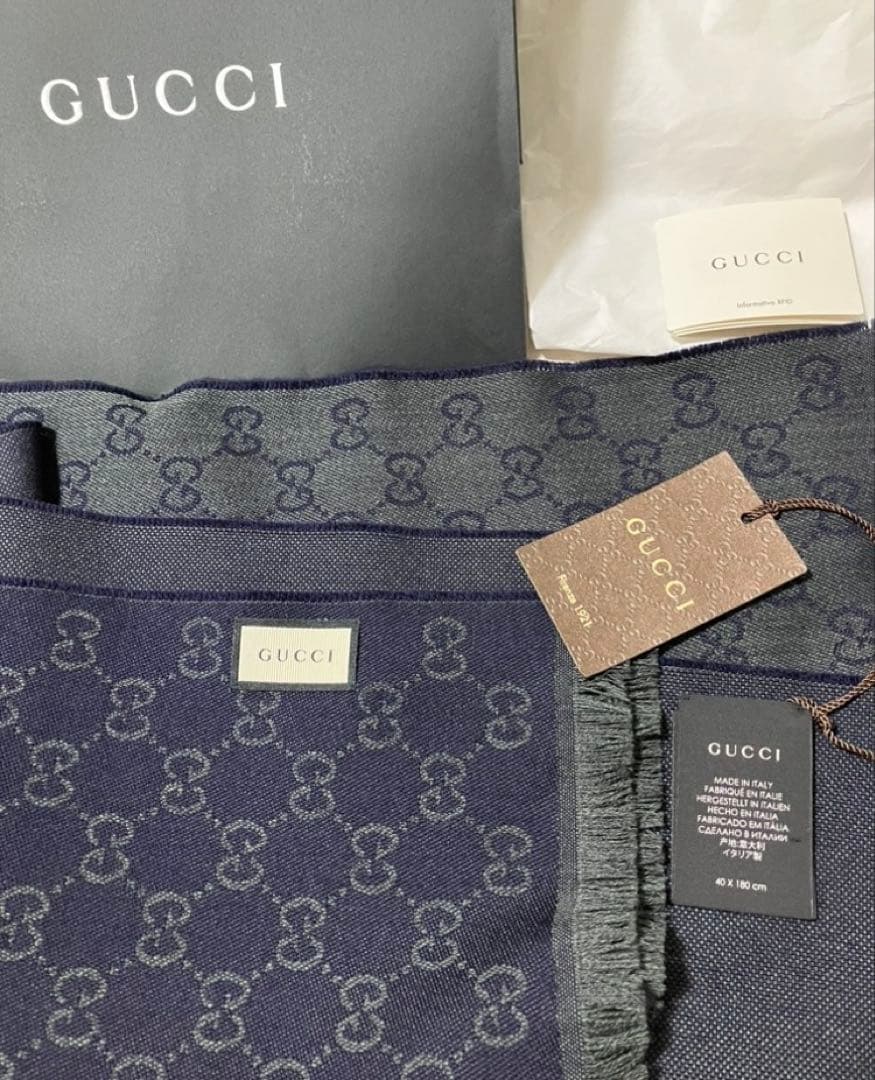 ヒ*デ様 GUCCI グッチ　新品　マフラー　ストール　メンズ　レディース　 g