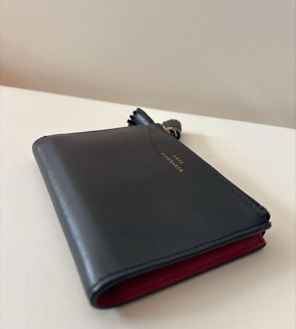 ANYA HINDMARCH アニヤハインドマーチ 二つ折り財布 ブラック