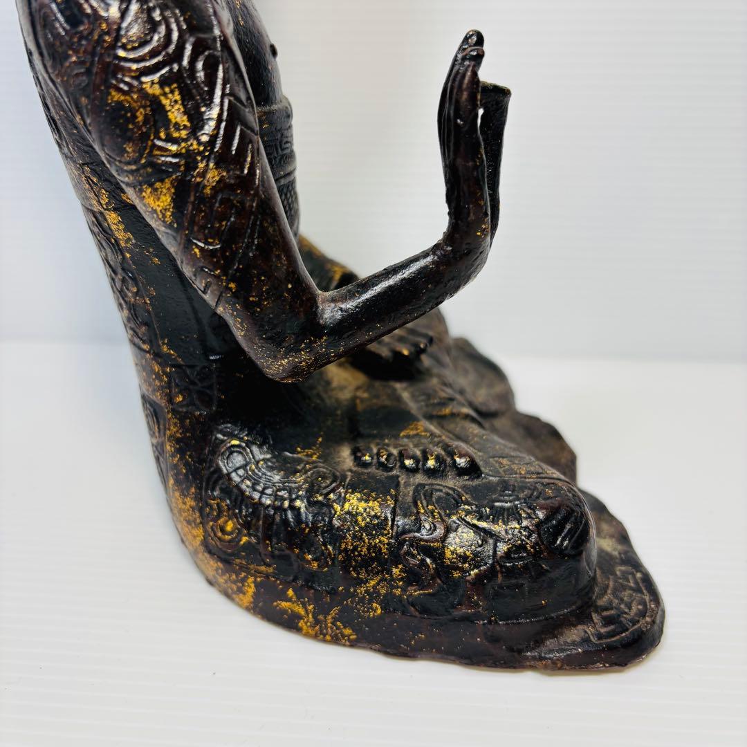 鍍金仏座像 中国古玩 仏教美術 仏像 佛 置物 骨董品 時代品 美術品