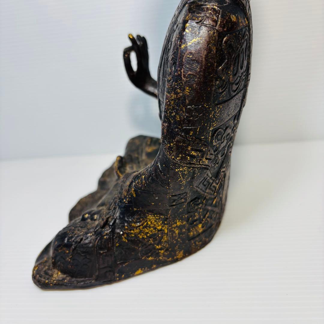 鍍金仏座像 中国古玩 仏教美術 仏像 佛 置物 骨董品 時代品 美術品