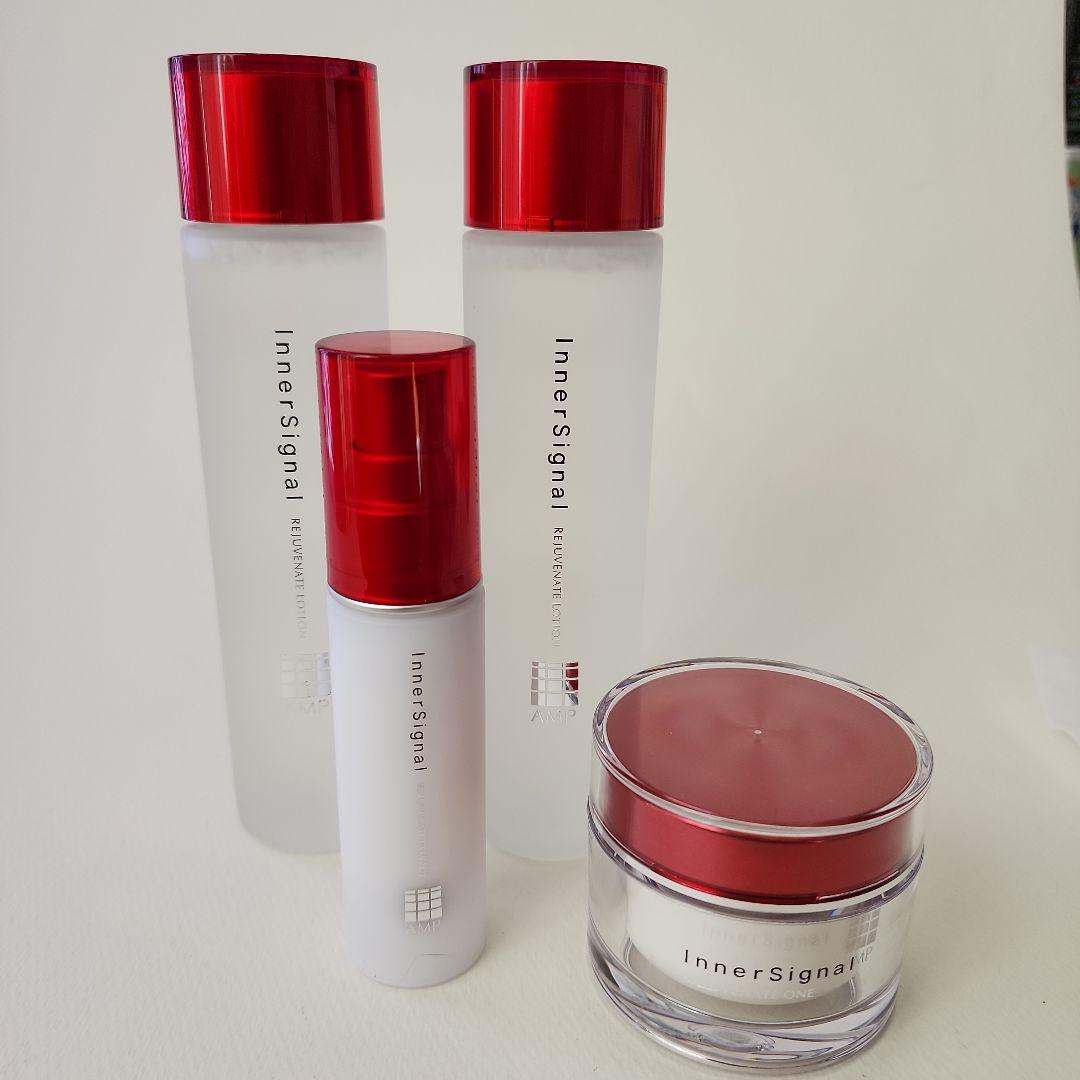 インナーシグナル　化粧水2本、美容液１本、ゲル状クリーム1個　4点セット