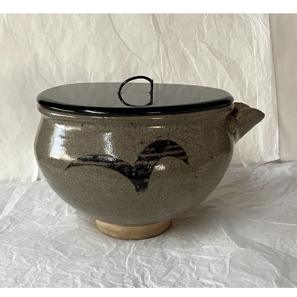 F1423 絵唐津 片口 水指 木箱入り 唐津 茶道具