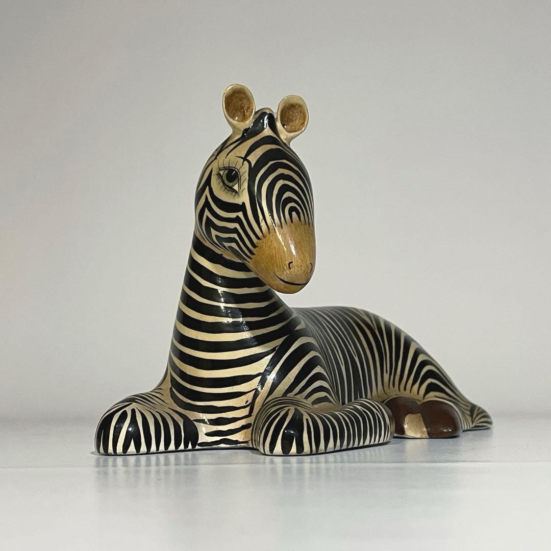 ヴィンテージ メキシコ トナラ 張子のシマウマ ゼブラ フォークアート