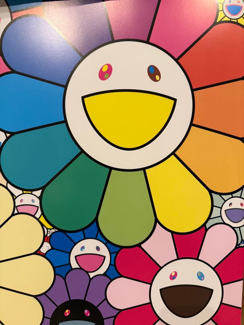 真作 村上隆 「お花がいっぱい」Ed.300 サイン入り版画 ポスター