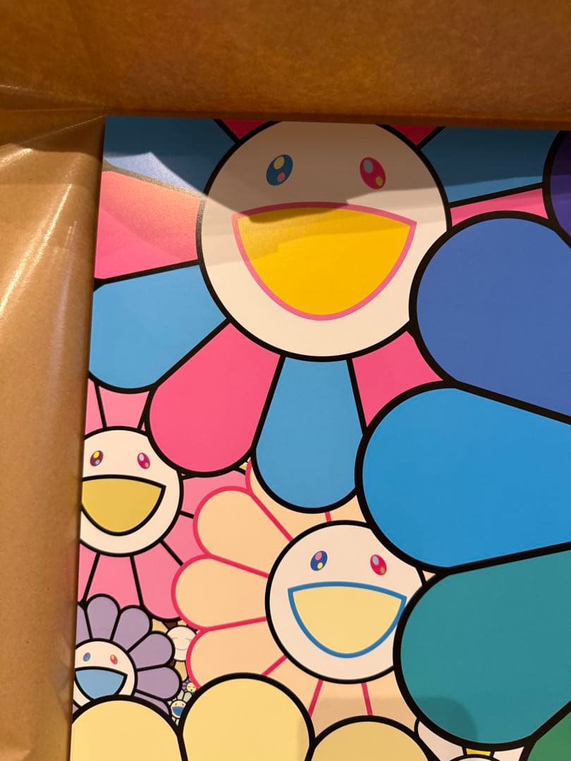 真作 村上隆 「お花がいっぱい」Ed.300 サイン入り版画 ポスター