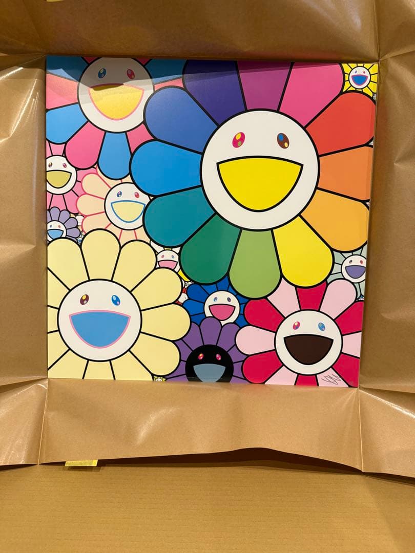 真作 村上隆 「お花がいっぱい」Ed.300 サイン入り版画 ポスター