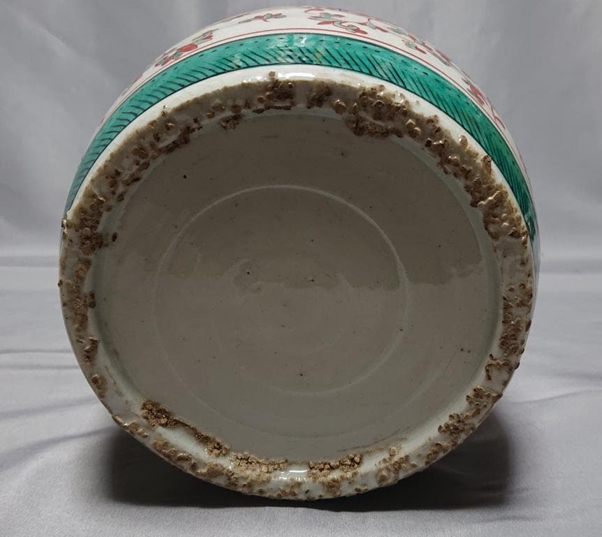 コレクター収集品　ベトナム　安南　赤絵鳳凰紋　水指