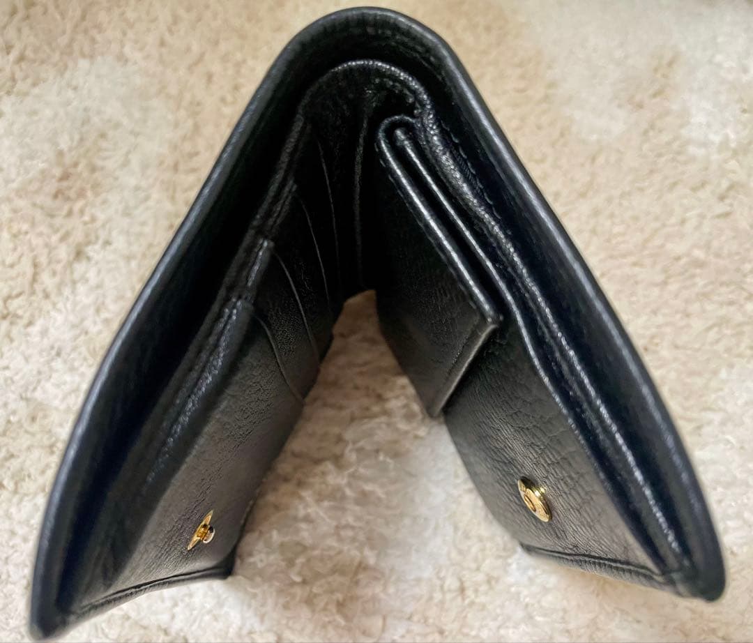 PRADA プラダ サフィアーノレザー 二つ折り財布 レディース ブラック