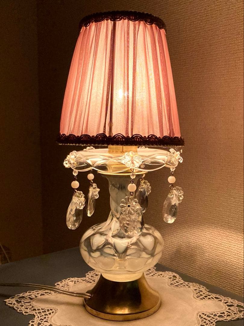 フェントン　1940年　（ハート型）　ランプスタンド　シャンデリア　シェード