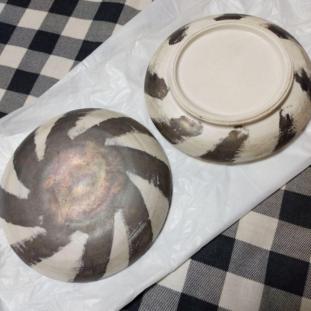 茶道具　銀彩　香合 & 蓋置き　村岡由梨