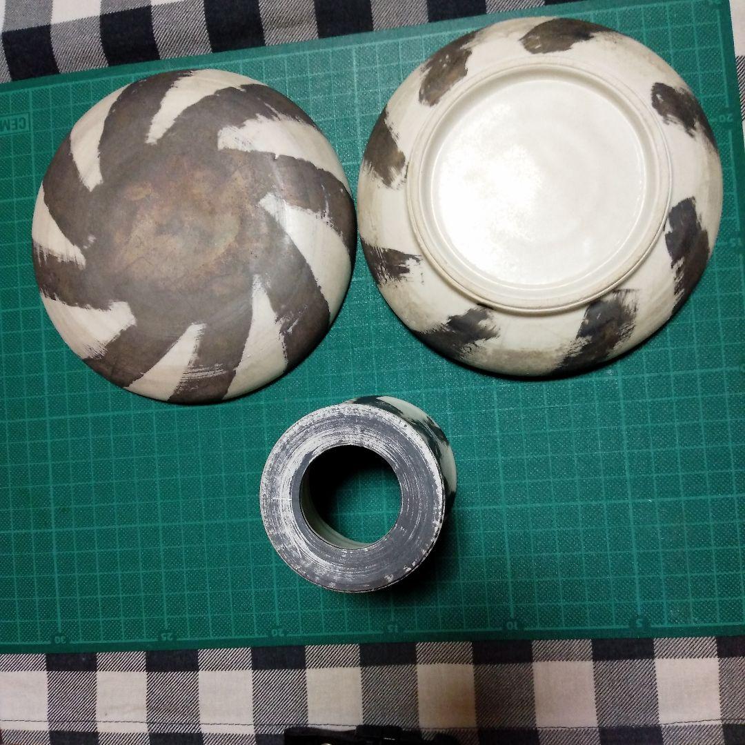 茶道具　銀彩　香合 & 蓋置き　村岡由梨