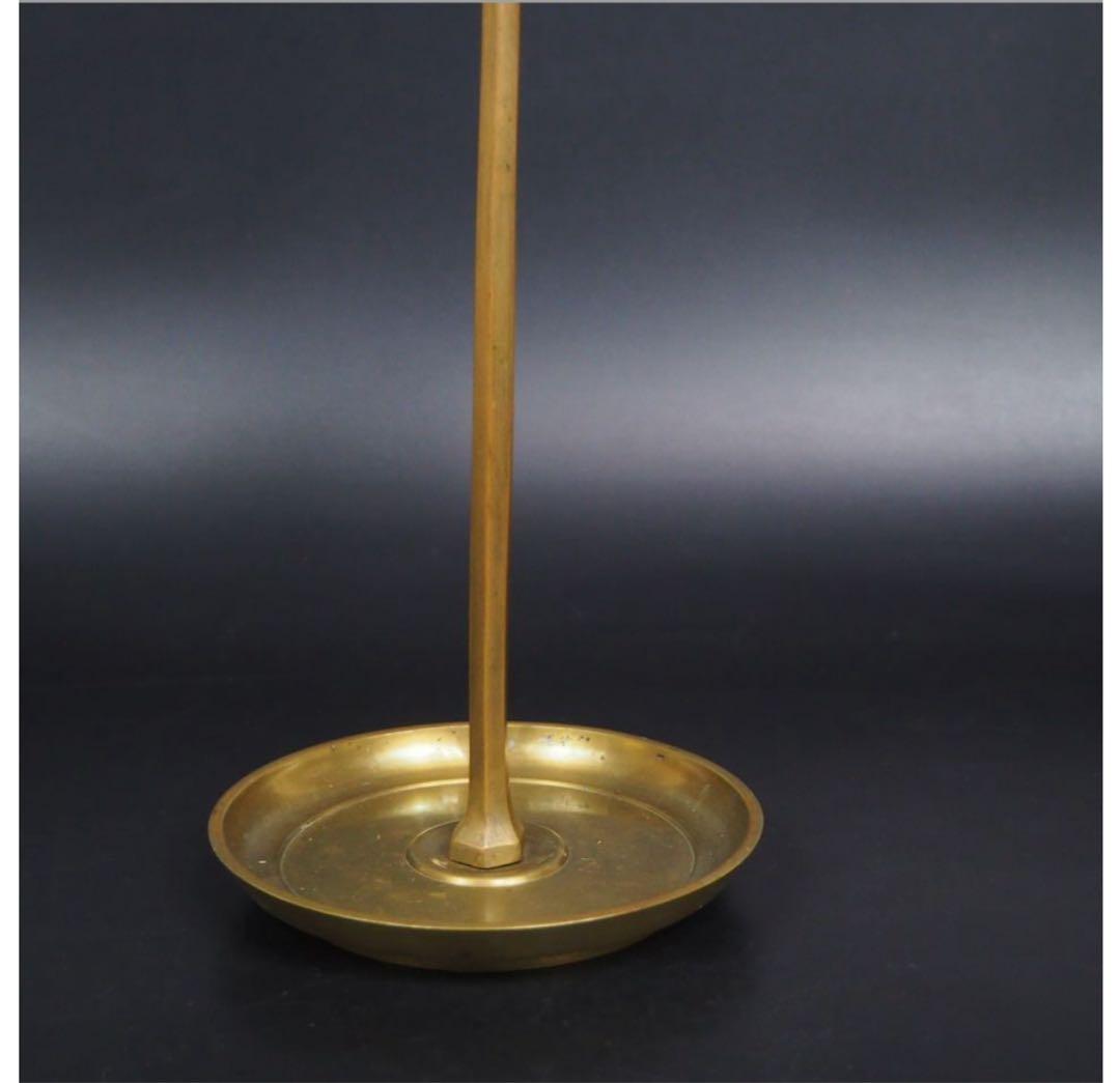 送料無料時代物手造り銅製燭台高さ32.5ｃｍ検/茶壺古錫玉川堂高岡佐渡銅器龍文堂