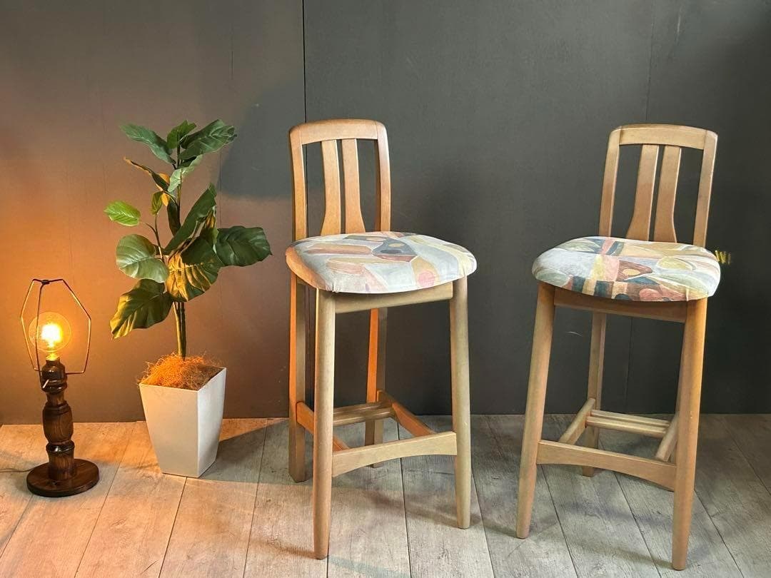 mikimoku ミキモク　カウンターチェア　オールド家具　ヴィンテージ　K