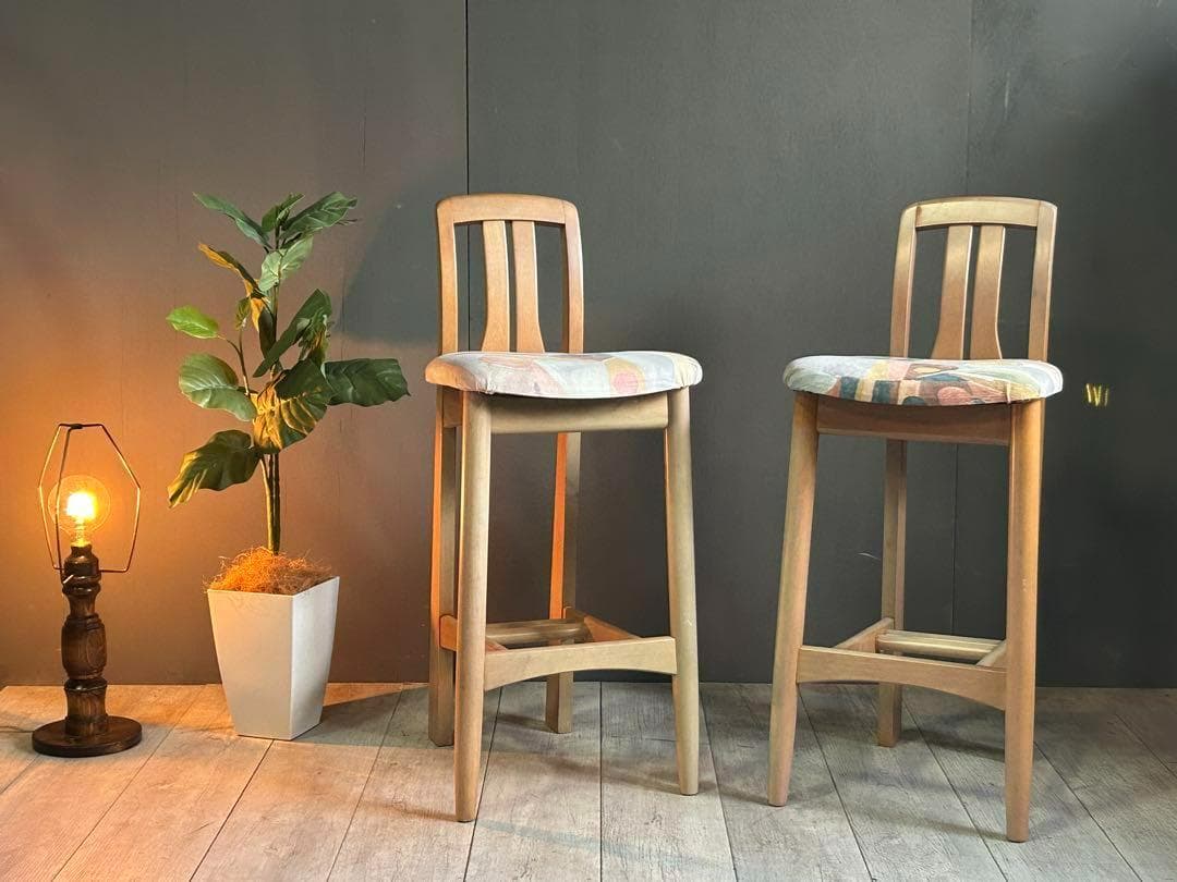 mikimoku ミキモク　カウンターチェア　オールド家具　ヴィンテージ　K