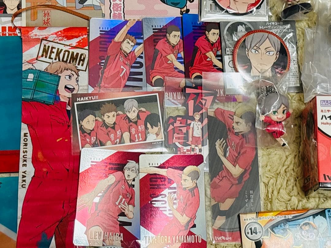 ハイキュー!! 音駒高校 グッズセット 29点 灰羽リエーフ 夜久衛輔 缶バッジ