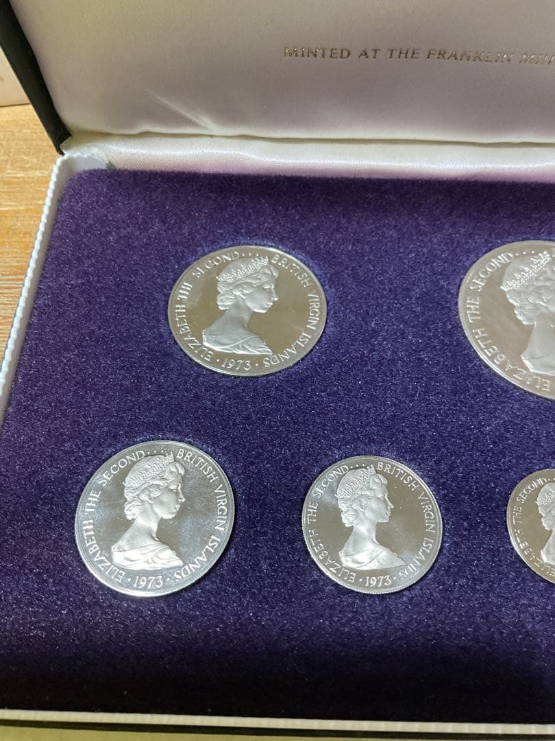 1973年イギリス領ヴァージン諸島　プルーフ貨幣セット　フランクリンミント