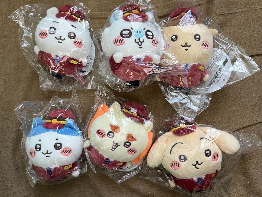 ちいかわ　阪急電車なほわほわぬいぐるみS　6点コンプリートセット