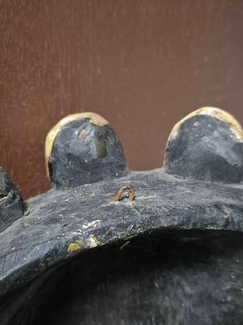 三目鬼面 鬼面 縁起面 木彫 彫刻 祭り お面 仮面 伝統芸能 飾り面 ドクロ