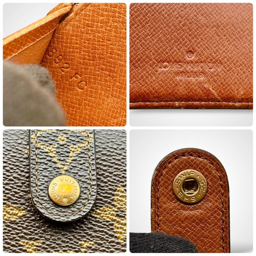 美品✨ルイヴィトン モノグラム 二つ折り財布 ポルトモネビエ ヴィエノワ がま口